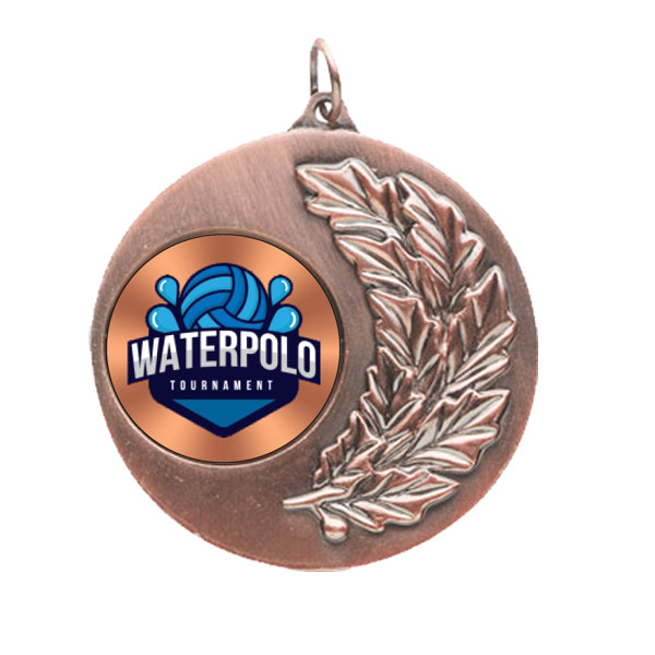 Water Polo Laurel Wreath 50mm Medal