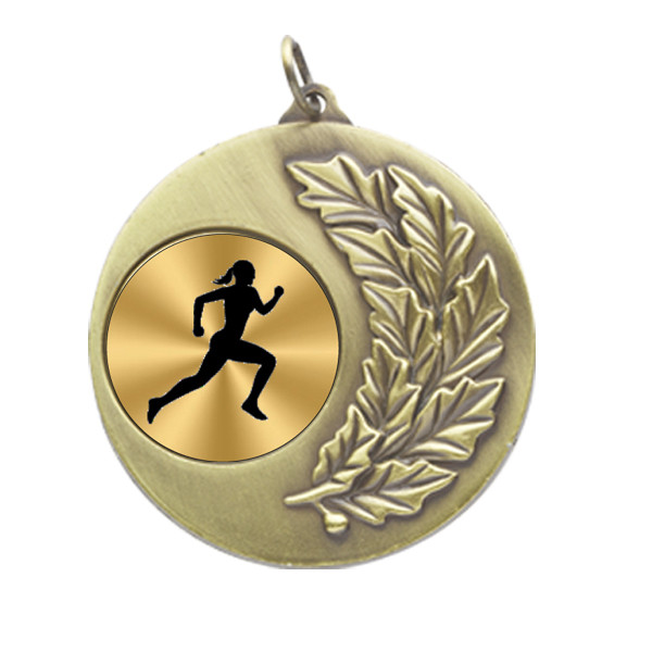 Female Athletics Laurel Wreath 50mm Medal
