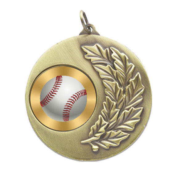 Baseball Laurel Wreath 50mm Medal