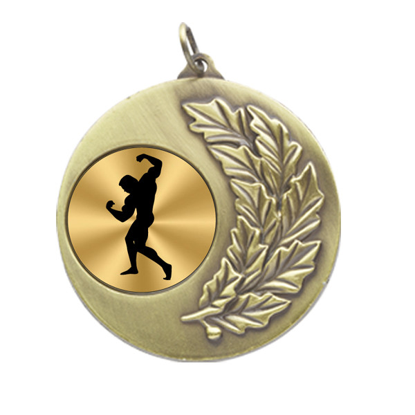 Body Building Laurel Wreath 50mm Medal