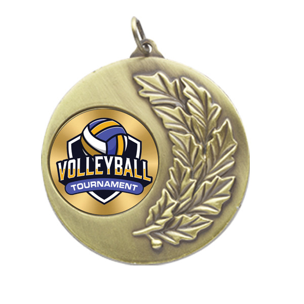 Beach Volleyball Laurel Wreath 50mm Medal