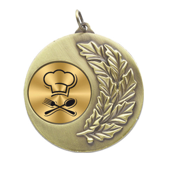 Cooking Laurel Wreath 50mm Medal