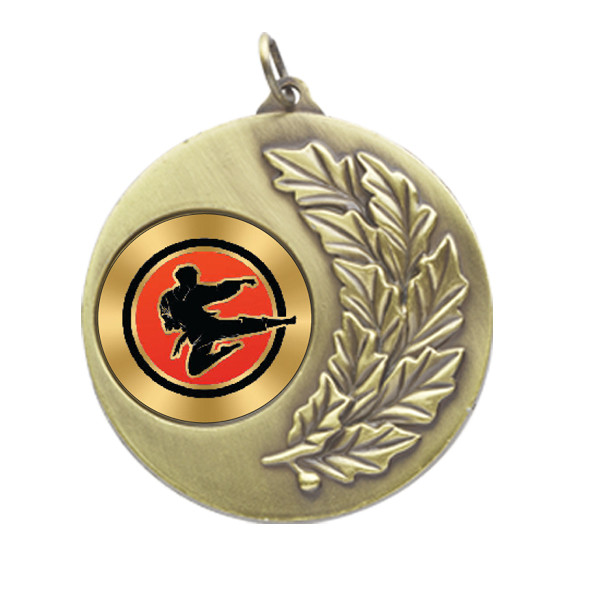 Karate Laurel Wreath 50mm Medal