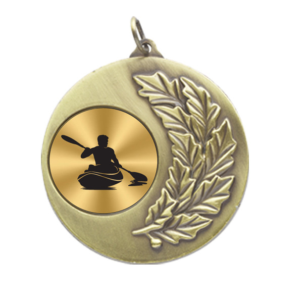 Kayaking Laurel Wreath 50mm Medal