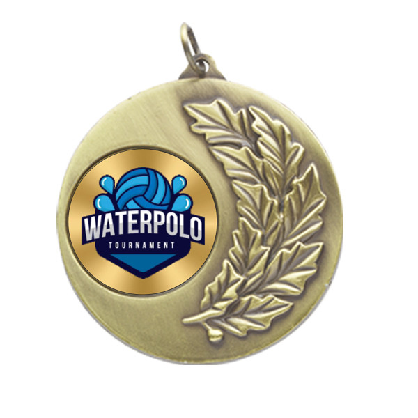 Water Polo Laurel Wreath 50mm Medal