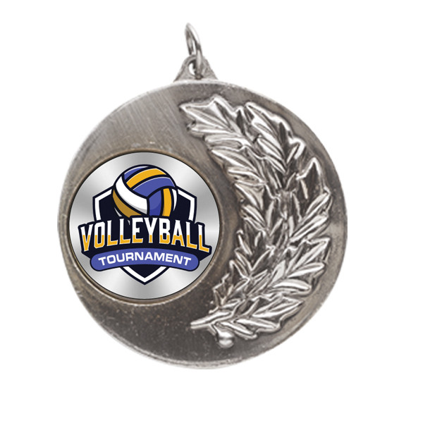 Beach Volleyball Laurel Wreath 50mm Medal