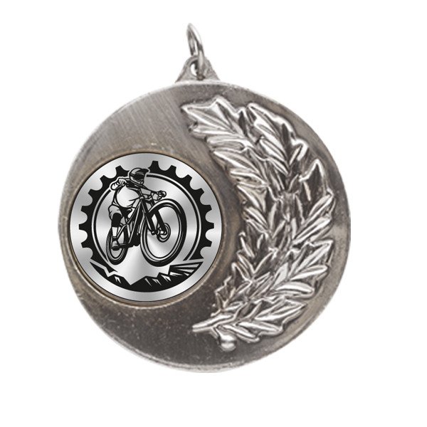 Mountain Biking Laurel Wreath 50mm Medal