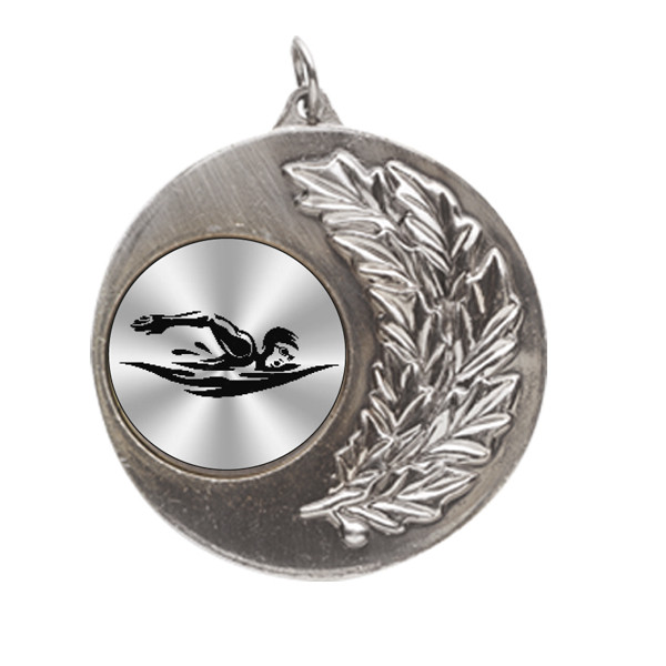 Swimming Laurel Wreath 50mm Medal