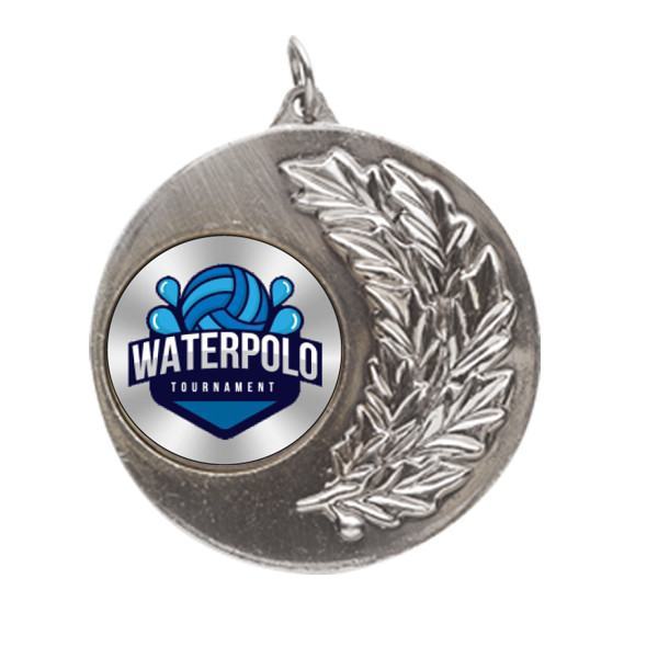 Water Polo Laurel Wreath 50mm Medal