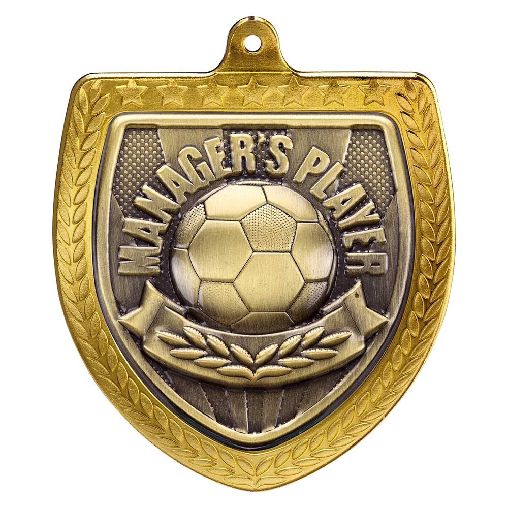 Gold Cobra Football Managers Player Shield Medal
