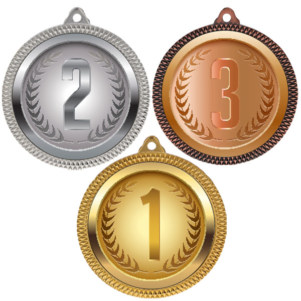 1st, 2nd & 3rd Place 60mm Medal