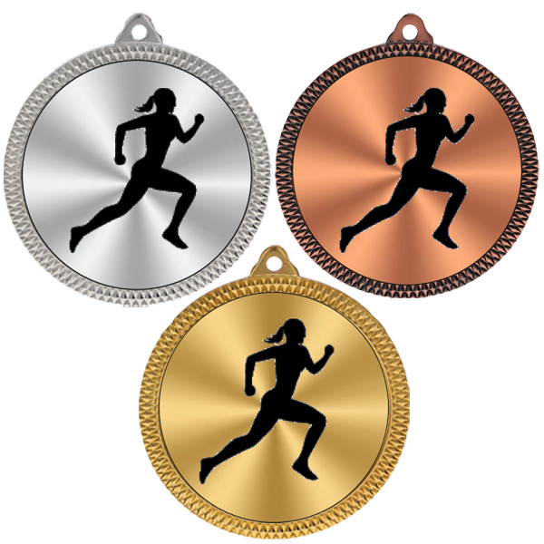 Female Athletics 60mm Medal