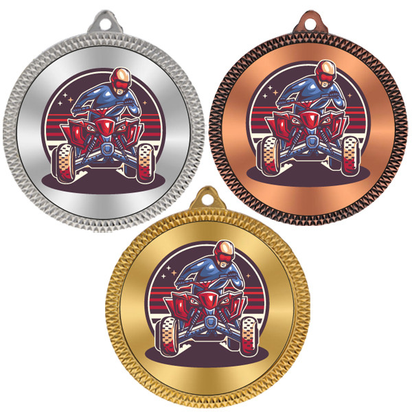 Quad Biking 60mm Medal