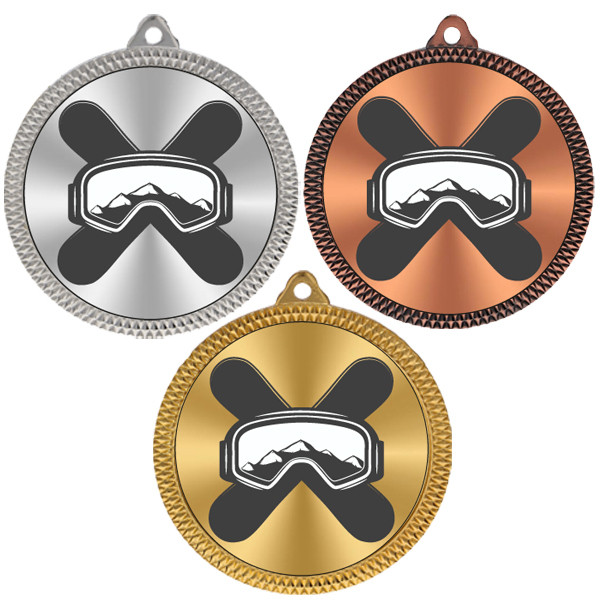Snowboarding 60mm Medal