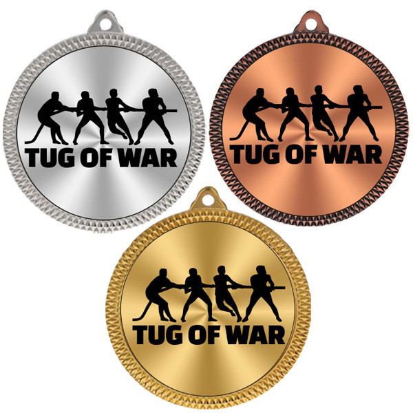 Tug of War 60mm Medal