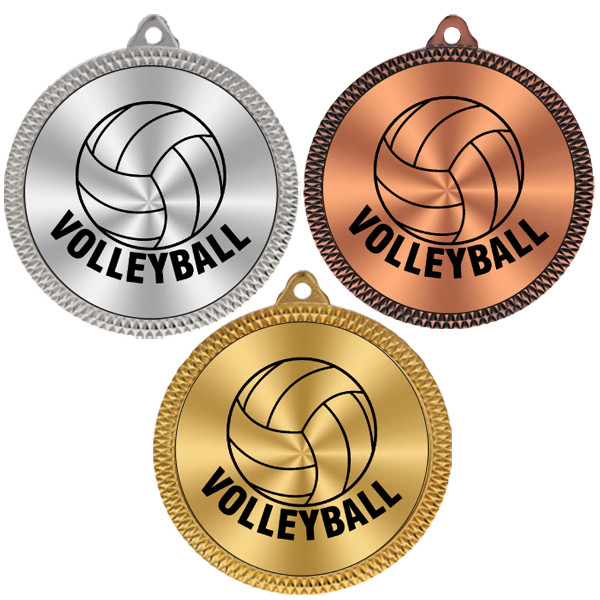 Volleyball 60mm Medal