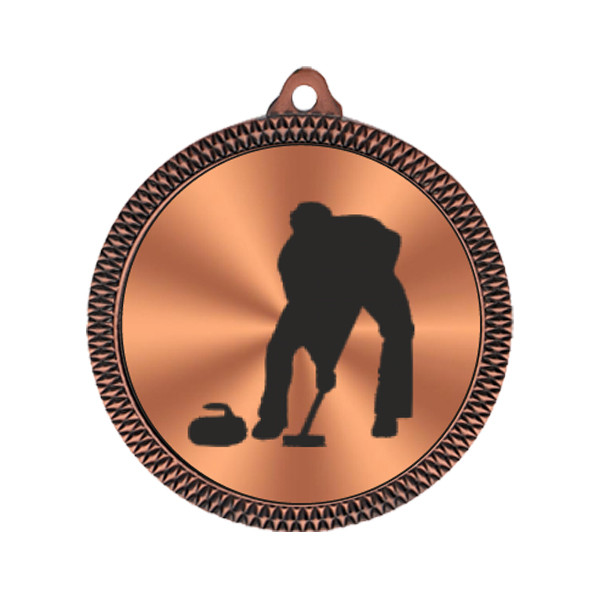 Curling 60mm Medal