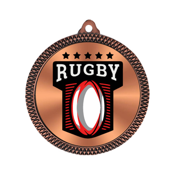 Rugby 60mm Medal