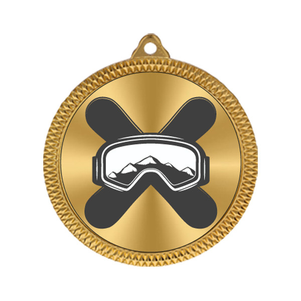 Snowboarding 60mm Medal
