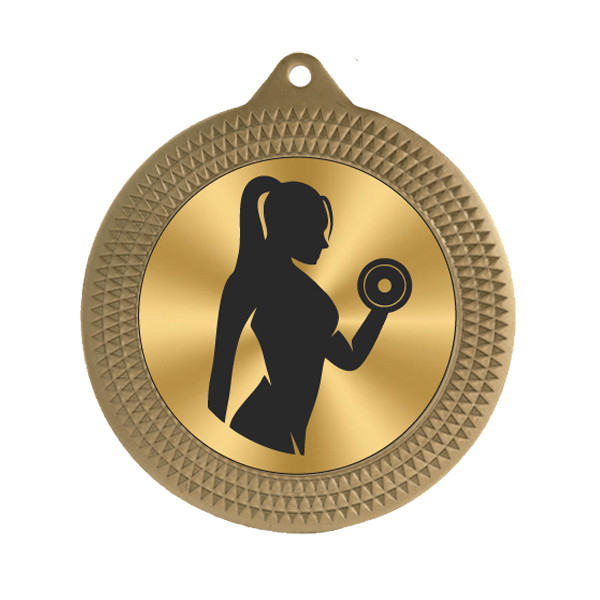 Weightlifting 70mm Medal