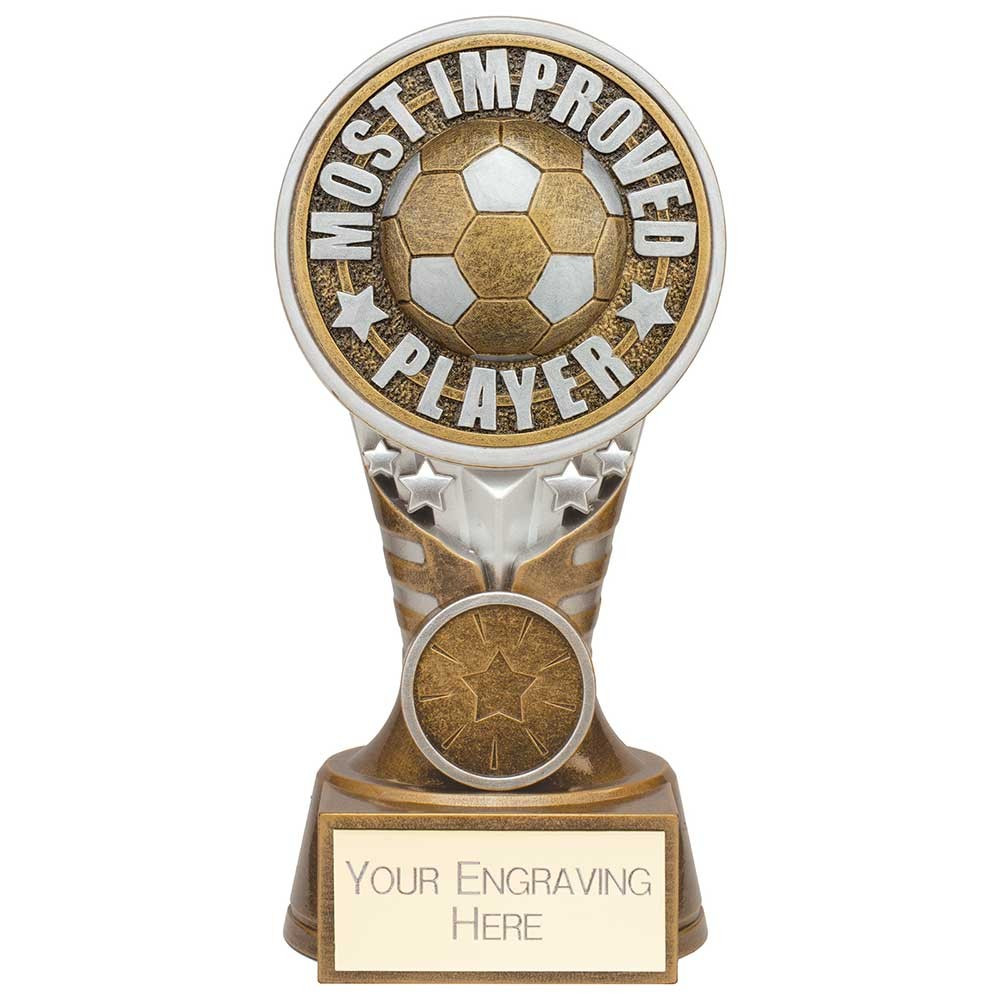 Ikon Tower Most Improved Player Award Antique Silver & Gold 