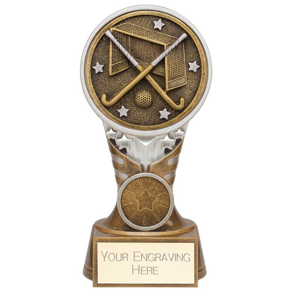 Ikon Tower Hockey Award Antique Silver & Gold 