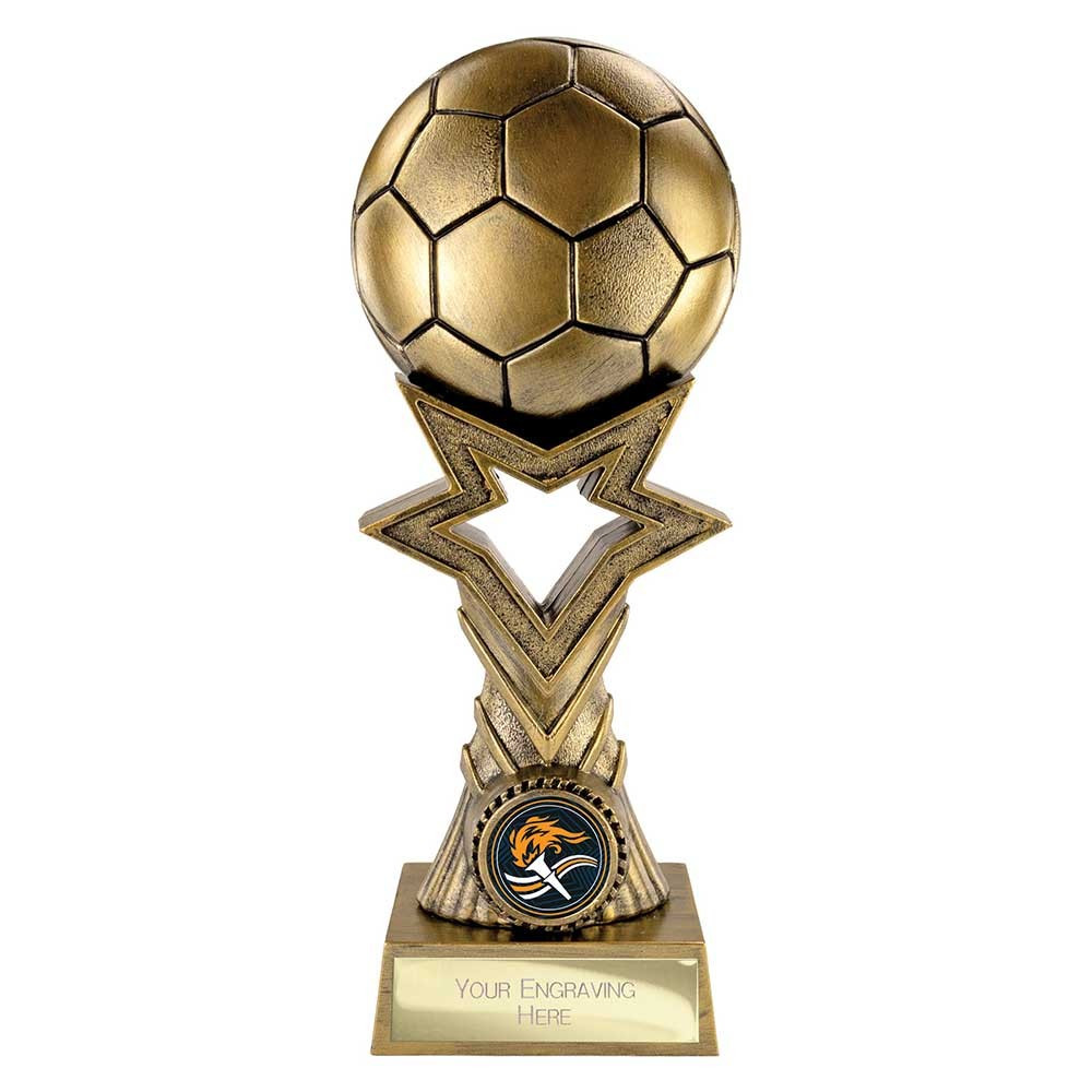 Star Breaker Football Award Metallic Antique Gold