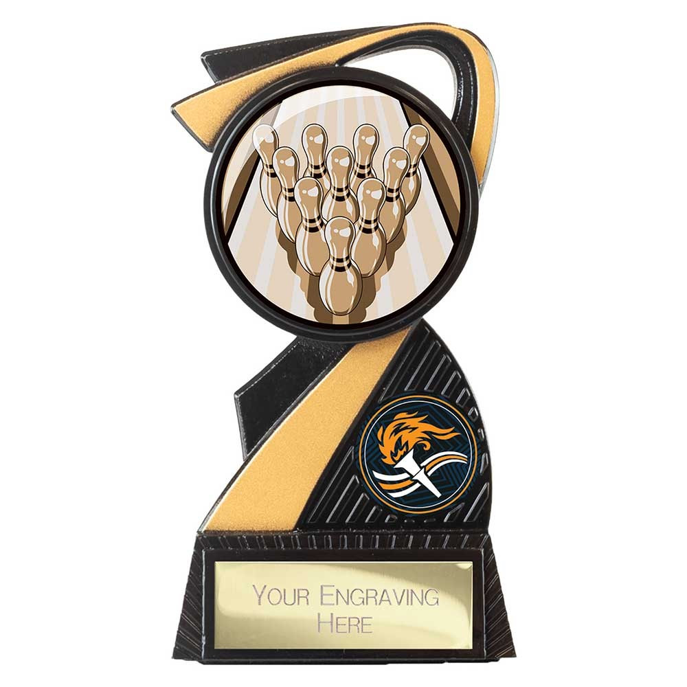 Mania Tower Ten Pin Bowling Award Carbon Black & Gold