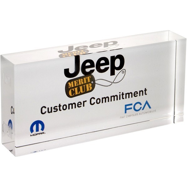 Clear Glass Rectangle Block