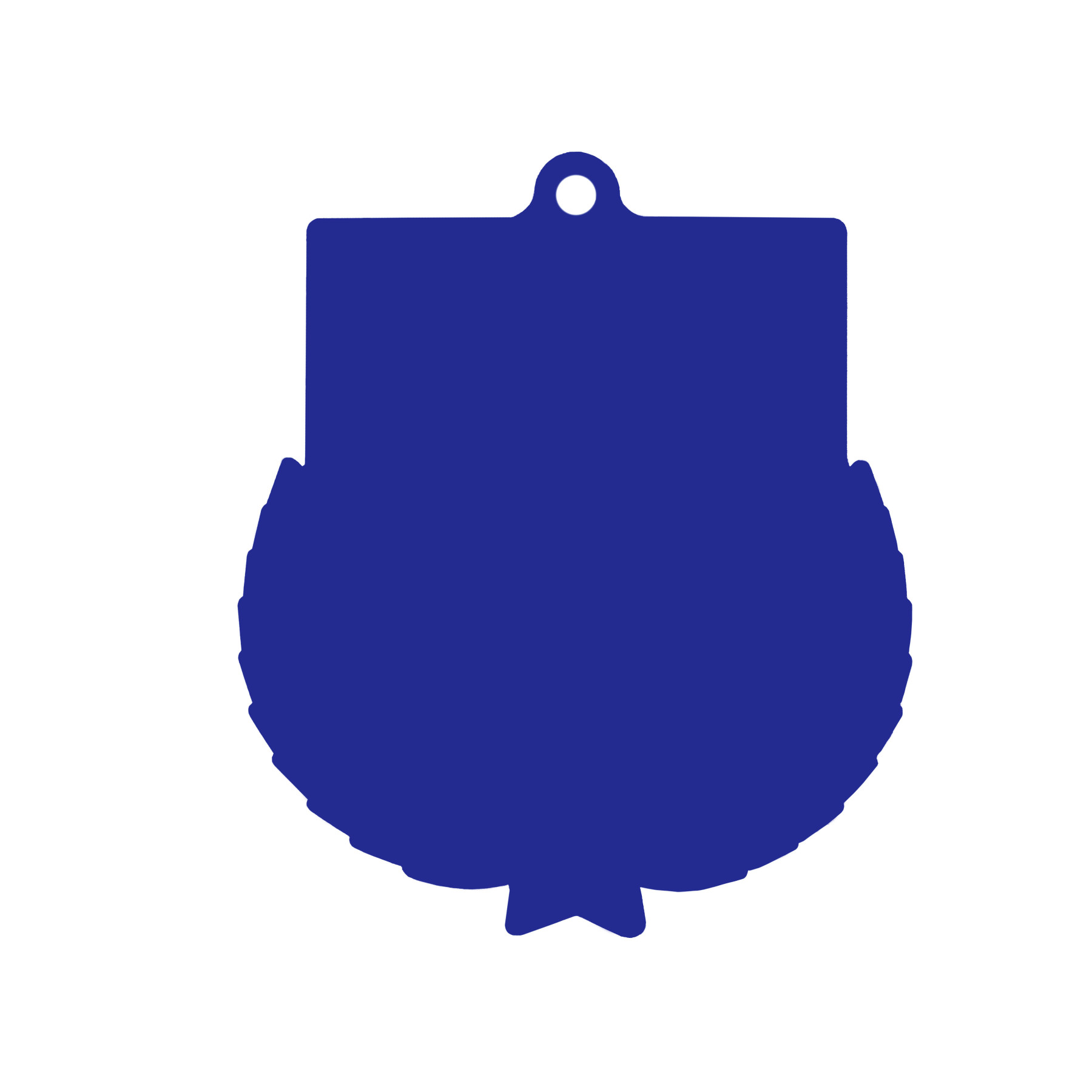 Colour Printed Blue Shield Shaped Medal