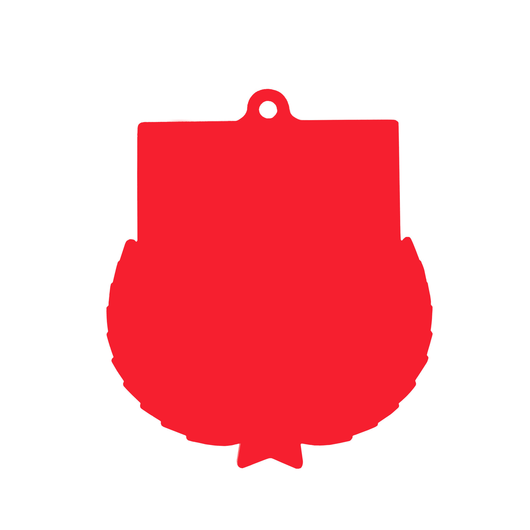 Colour Printed Red Shield Shaped Medal