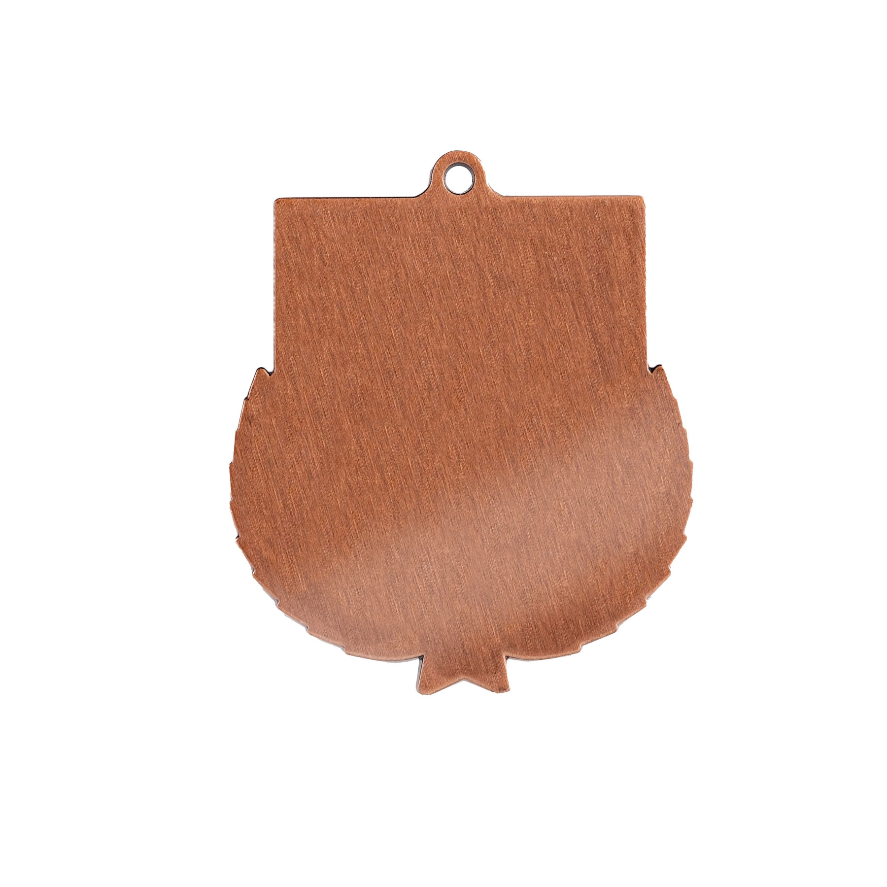 Colour Printed Antique Bronze Shield Shaped Medal