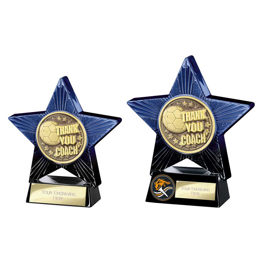 Superstar Thank you Coach Award Blue & Black