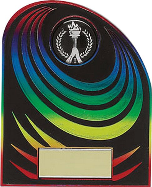 Rainbow and Black Budget Plaque