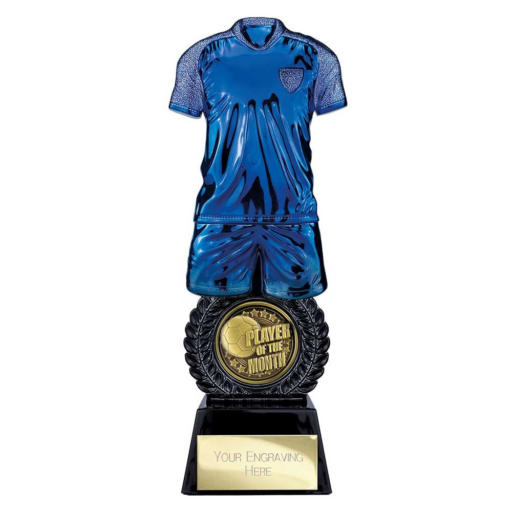Intensity Football Player of Month Award Blue & Carbon Black