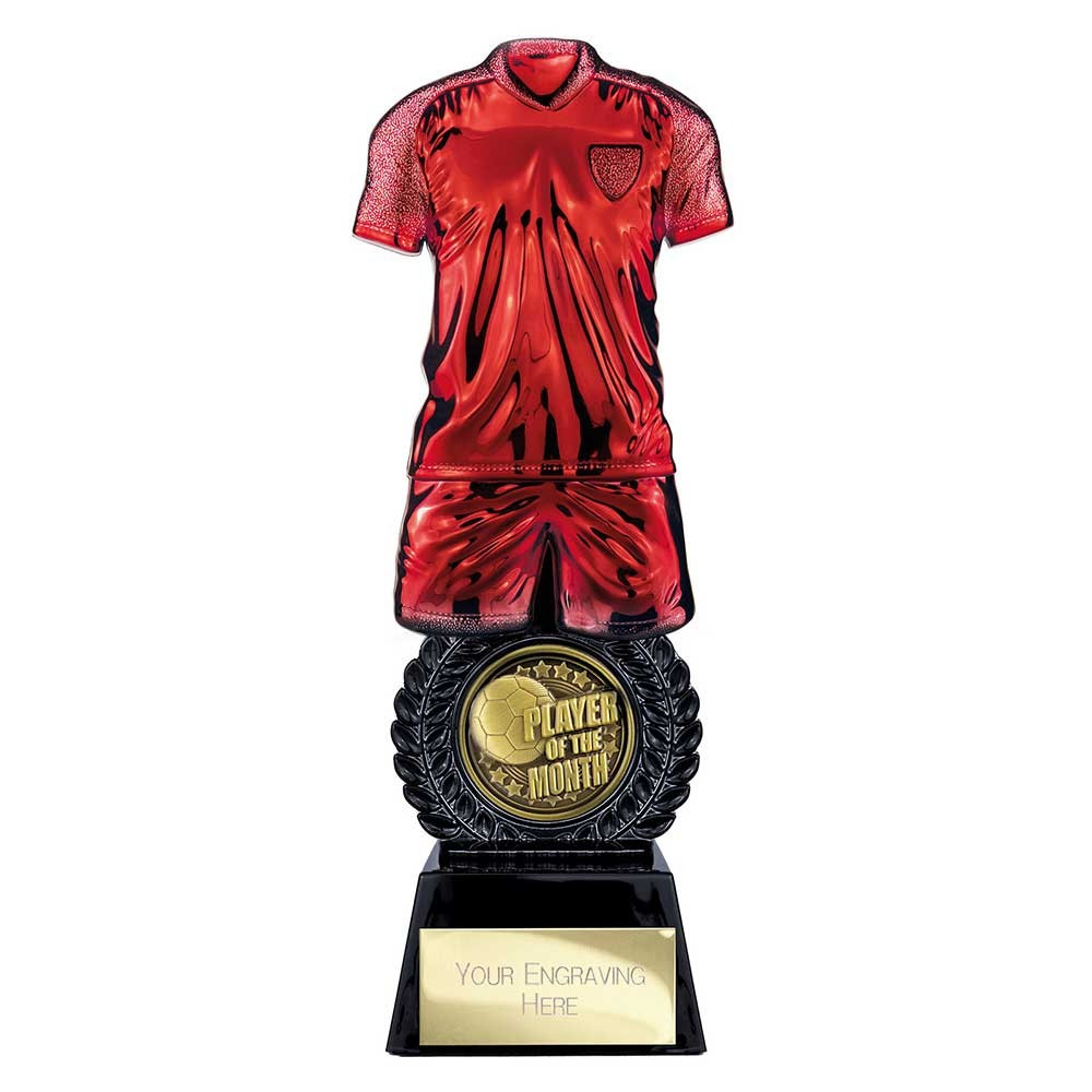 Intensity Football Player of Month Award Red & Carbon Black