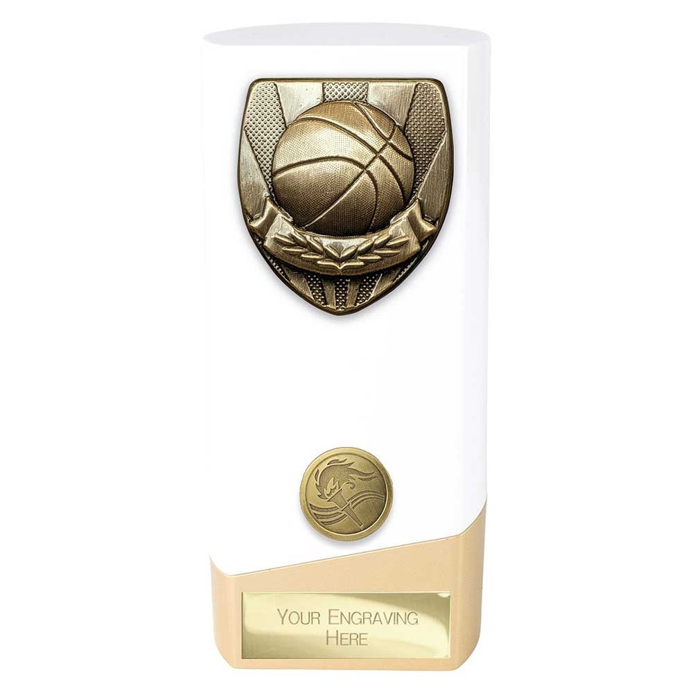 Prime Cobra Basketball Award White & Gold
