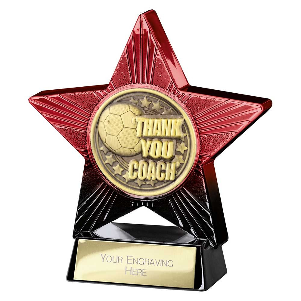 Superstar Thank you Coach Award Red & Black