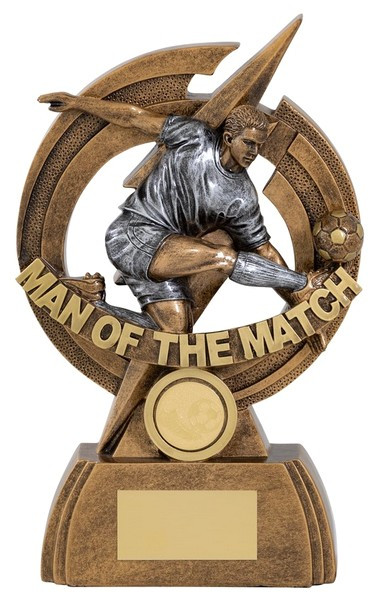 Football Trophy Award F/Engraving Man of the Match Medal in Presentation Box 