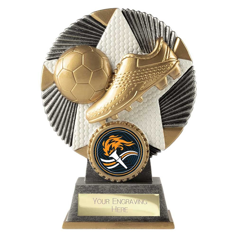 Pulse Star Football Award Antique Silver & Gold