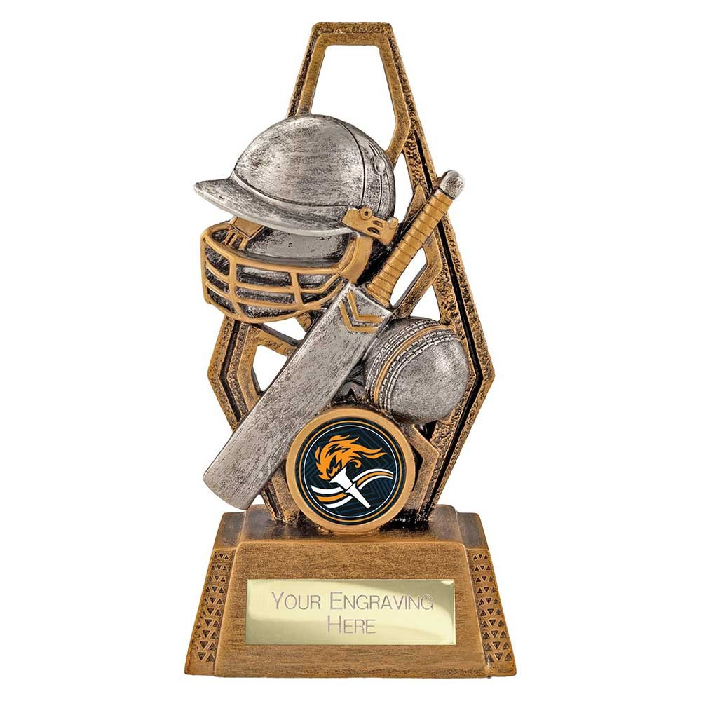 Immense Cricket Award Antique Silver & Gold