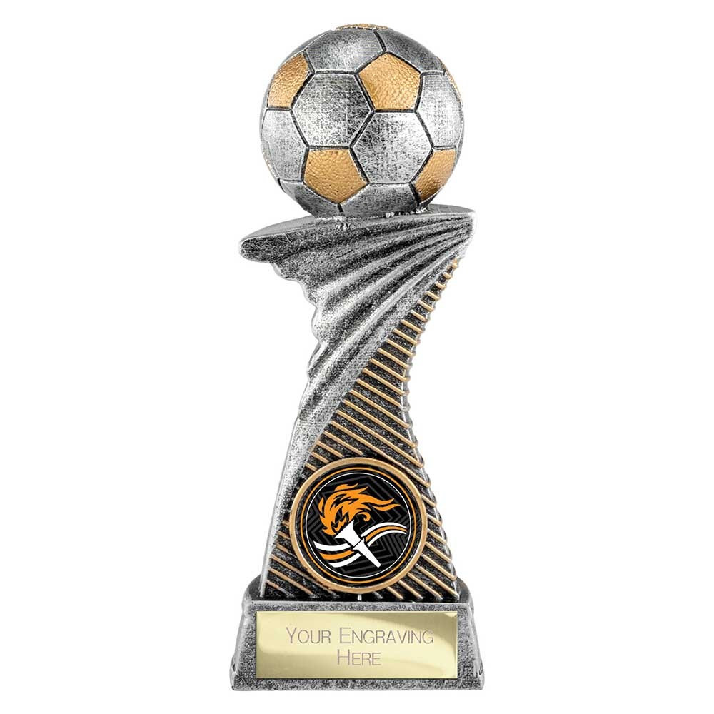 Dynamic Football Award Antique Silver & Gold