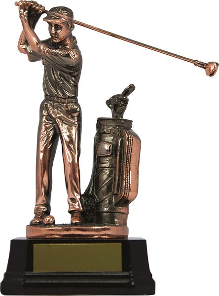 Bronze Golf Figure Trophy