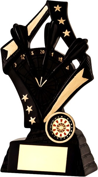 Black / Gold Darts Star Trophy