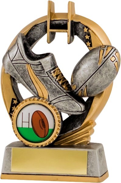 Gunmetal / Gold Rugby Trophy