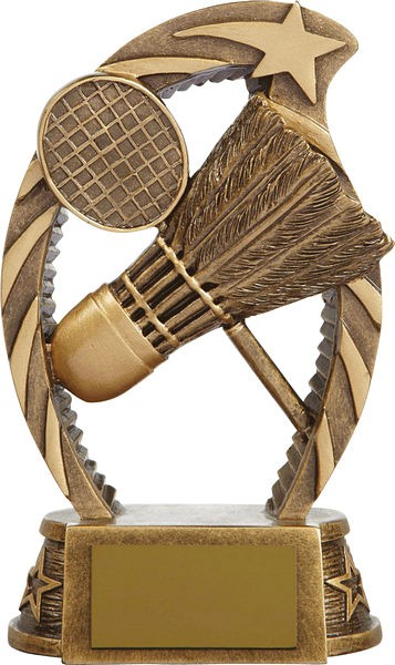 Bronze Badminton Trophy