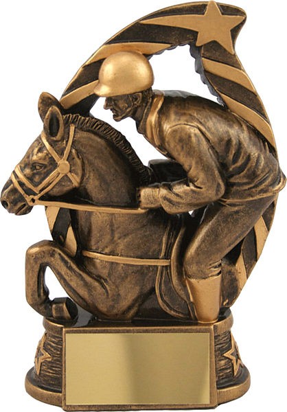 Bronze Horse and Jockey Trophy