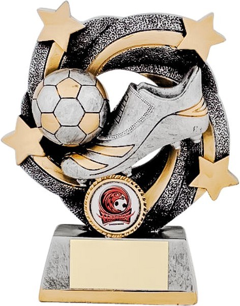 Silver and Gold Football Star Trophy