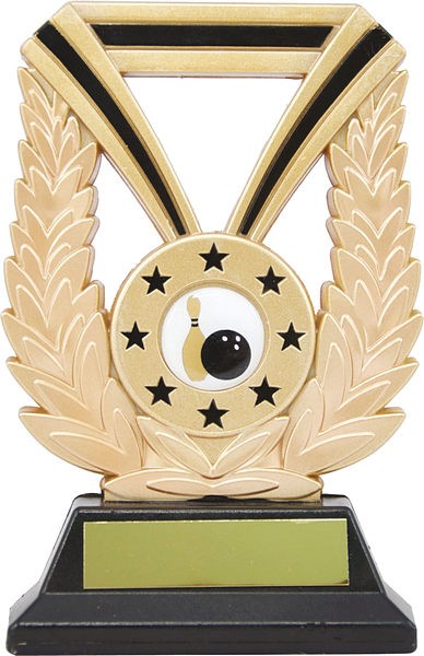Gold Laurel Tenpin Bowling Trophy
