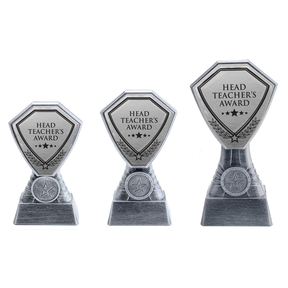 Antique Silver Head Teacher's Award Plastic Tower